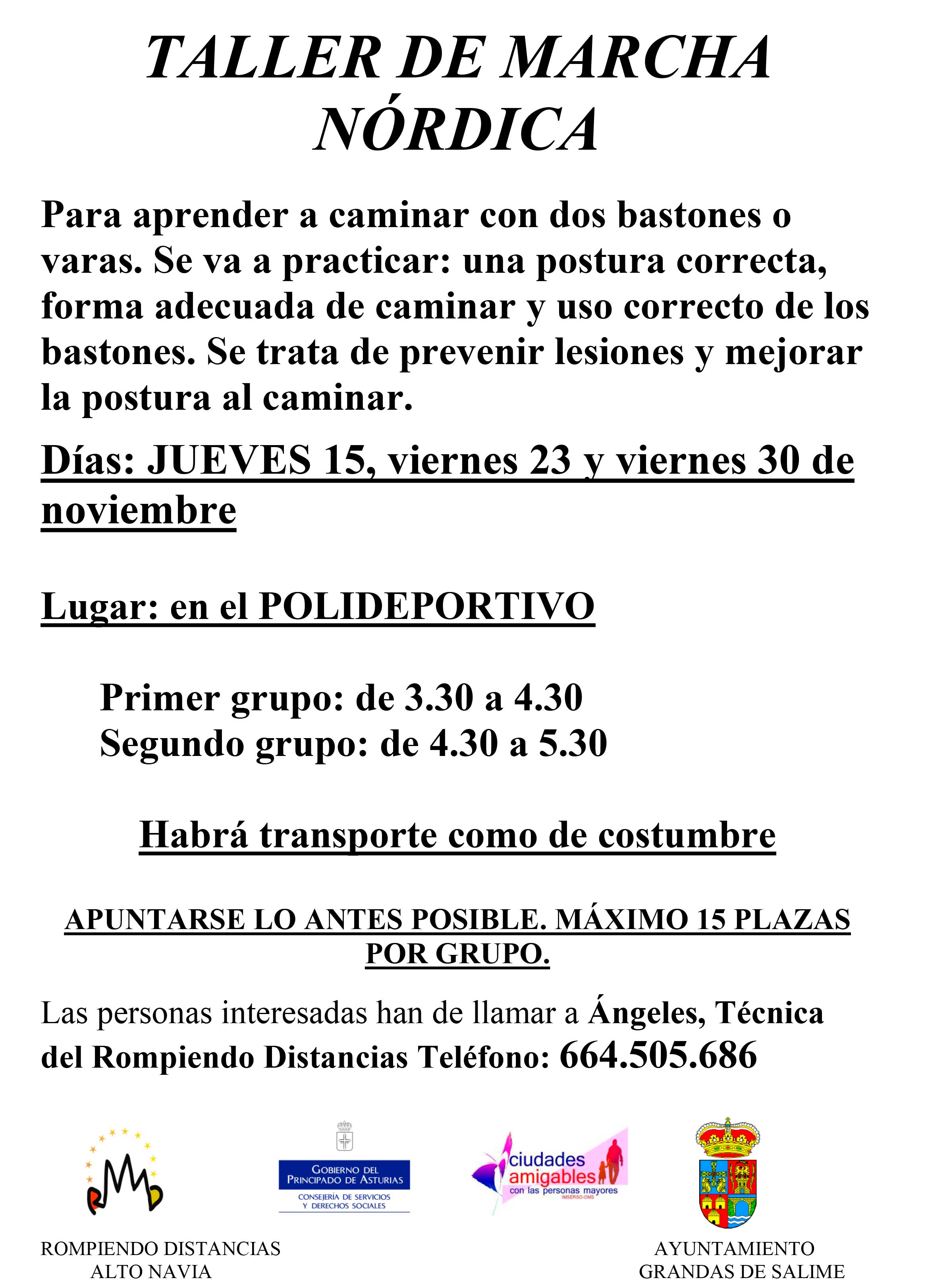 Taller de Marcha N&oacute;rdica, Grandas de Salime