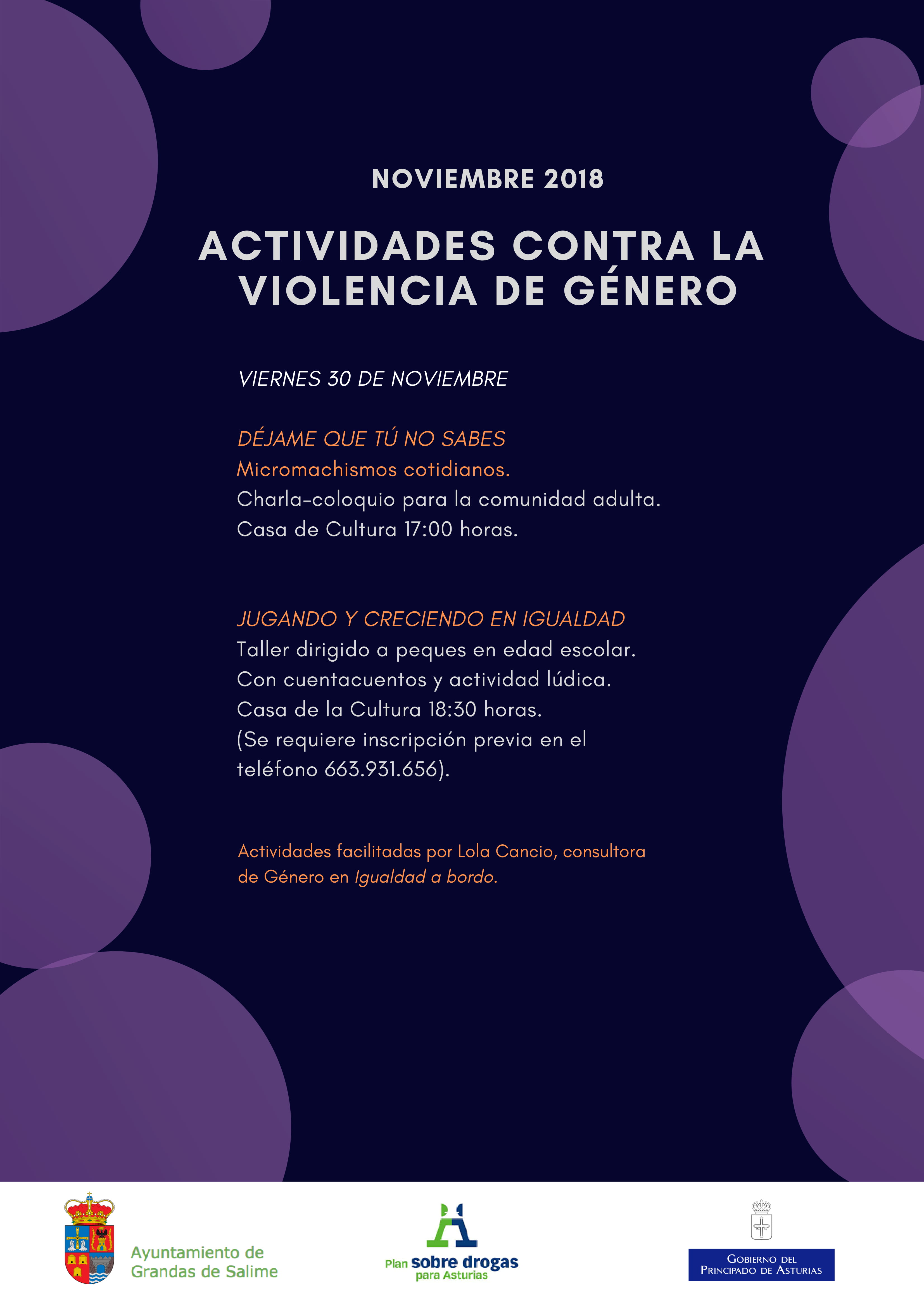 Actividades contra la violencia de género